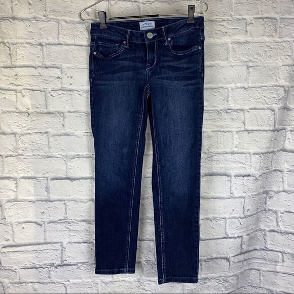Aeropostale Lola cropped jegging blue sz 3/4 - Picture 1 of 9